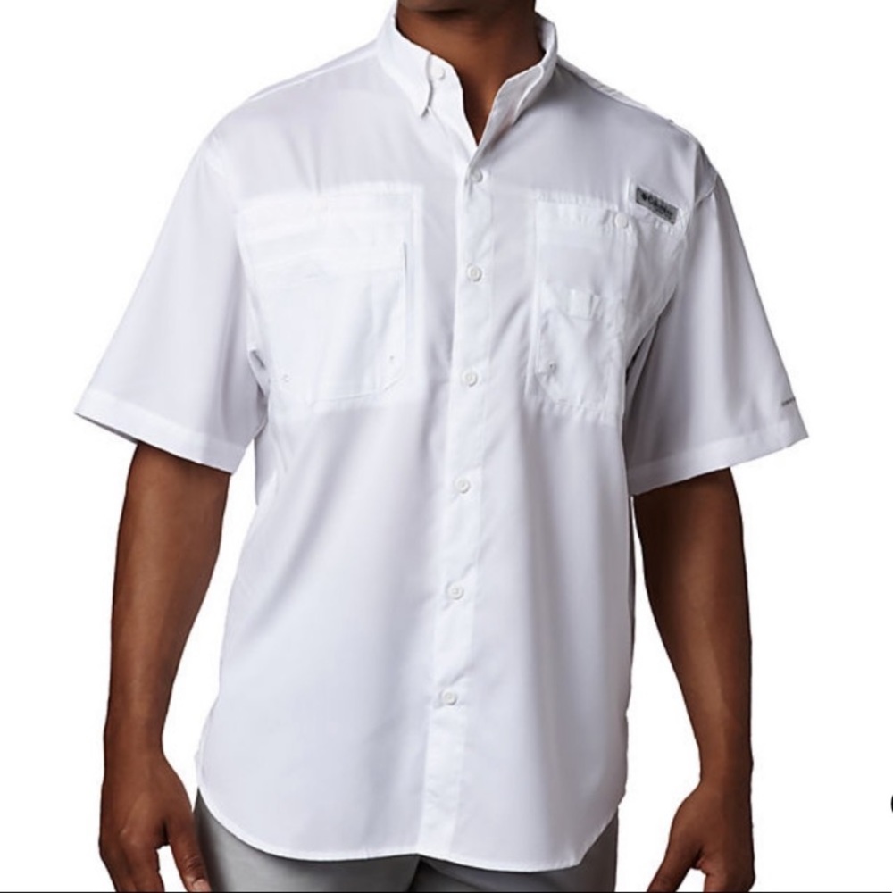 NEW Columbia TAMIAMI II Fishing Shirt M PFG White